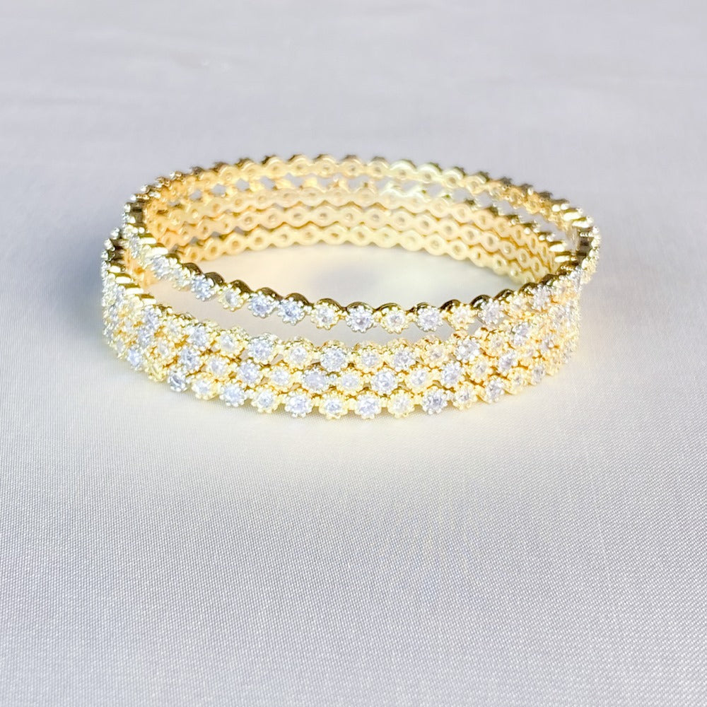 Sparkling Crystal Bangle Set