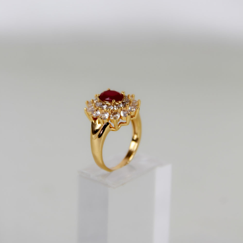 Ruby And Zircon Ring