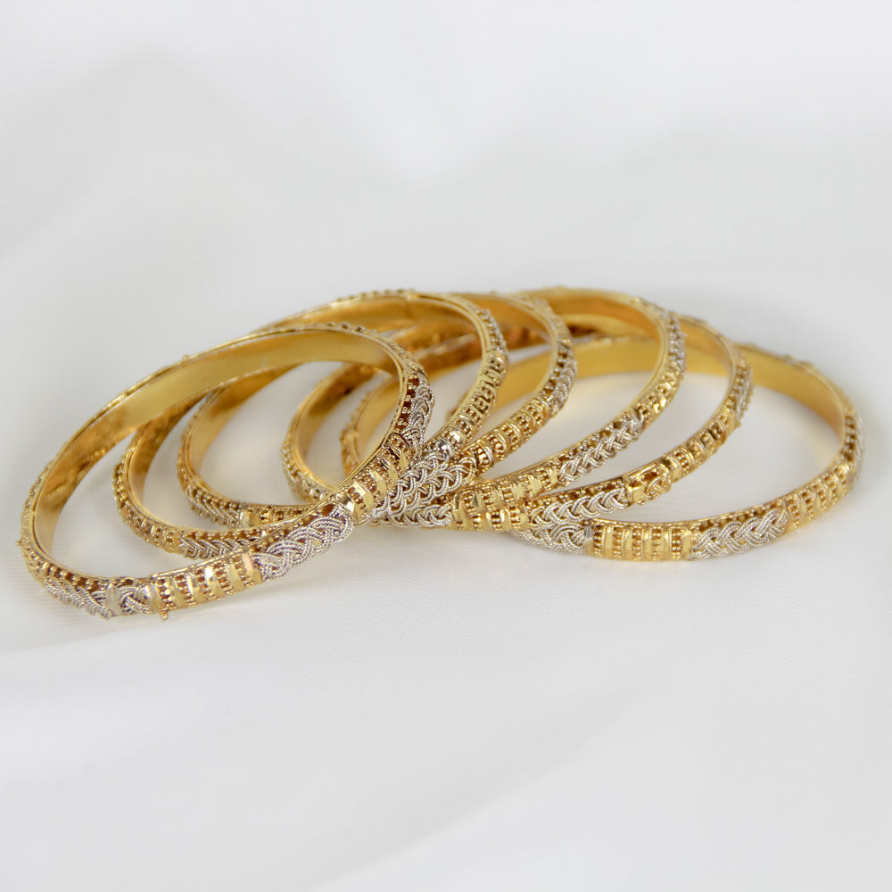 Two Toned Gold Bangles